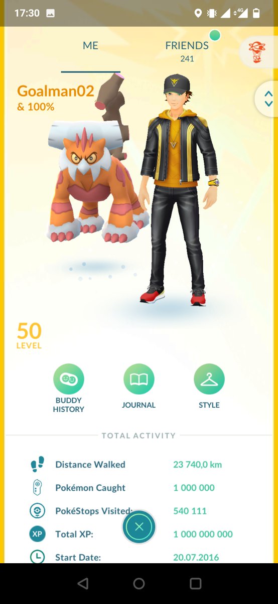 Goalman02's tweet photo. HERE WE GO!!! 🥳One million catches and one billion XP at the same time 😍My plan worked and I have a really great feeling right now.😄 Its been an amazing path and thank you guys for being such a great community. As I know nobody hit 1B and 1M at the same moment. So clean😍😍 https://t.co/snYqpfbFki