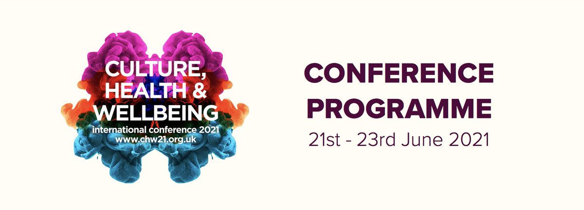 Looking forward to the Culture, Health & Wellbeing International Conference (21- 23 June). NCCH Trustee - Prof. Helen Chatterjee will be giving the morning welcome & our Chair - Lord Howarth of Newport will be a Keynote on 22nd June. Join the conversation! chw21.org.uk