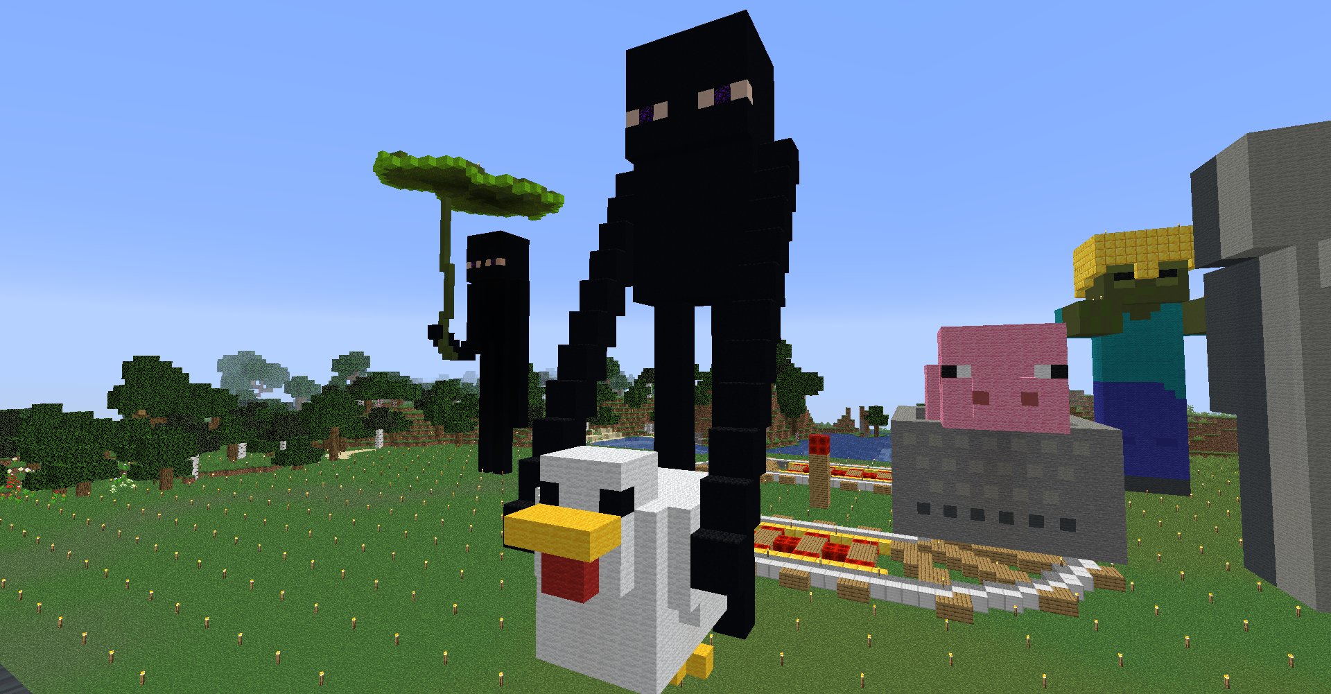 Suzu にわとりを捕まえたエンダーマンさん作りました Minecraft Minecraft建築コミュ サバイバル建築 マイクラ建築 バニラ建築学部 T Co 9regcmmtxx Twitter