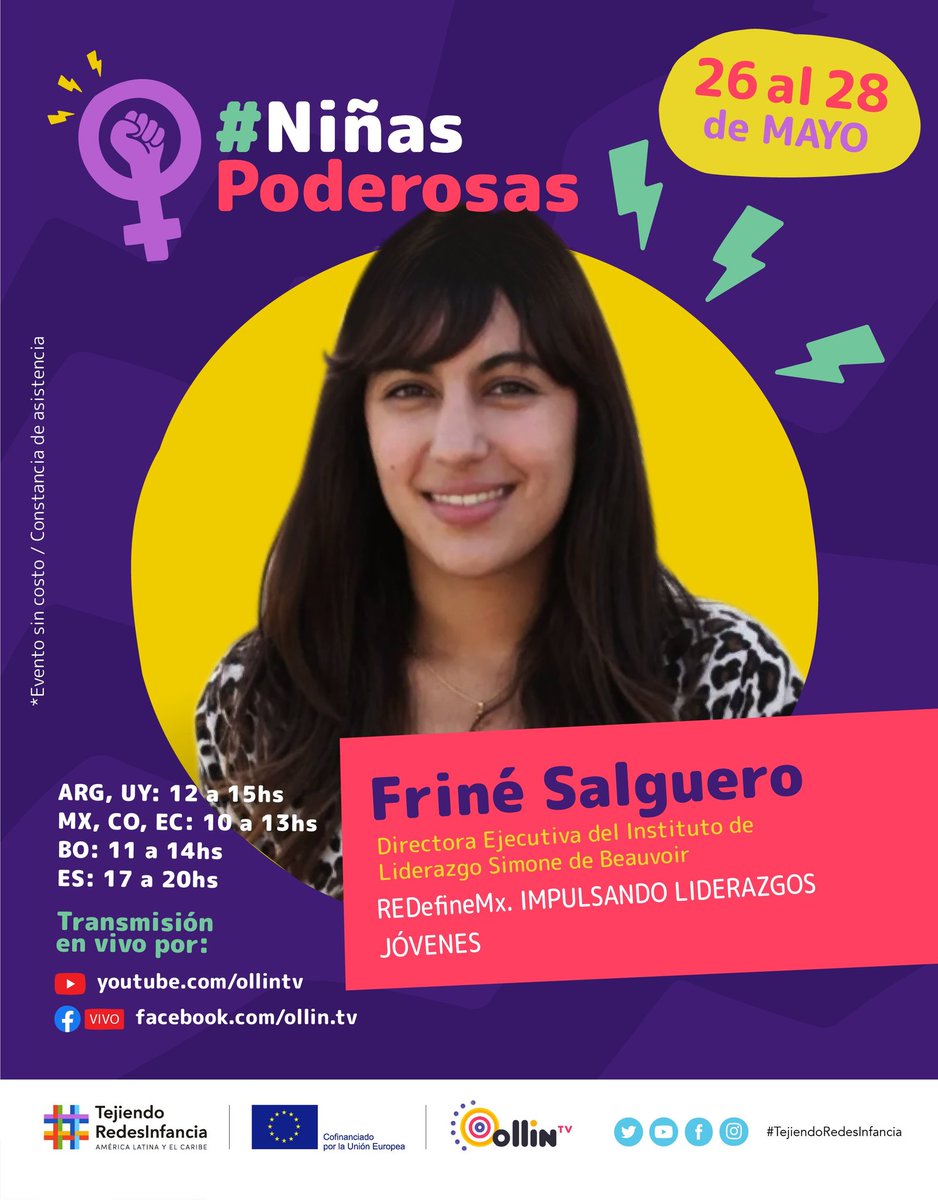 ilsb_ac's tweet photo. ⭕️Mañana participa @frine_salguero en #NinasPoderosas 🇲🇽👧💥
¿Cómo impulsar el liderazgo de las mujeres jóvenes?
📌 28 de mayo I 10 am I Transmisión @ollintv
📋 Programa: https://t.co/2b2DmiBXH2
✔️ ¡Súmate! https://t.co/YDaVz4QvH0 https://t.co/notQC6ko0u