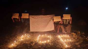 TostevinM's tweet photo. Just like the day, the night is a time for people in Myanmar to protest against military rule #WhatsHappeningInMyanmar https://t.co/Qm0HRMmRQa