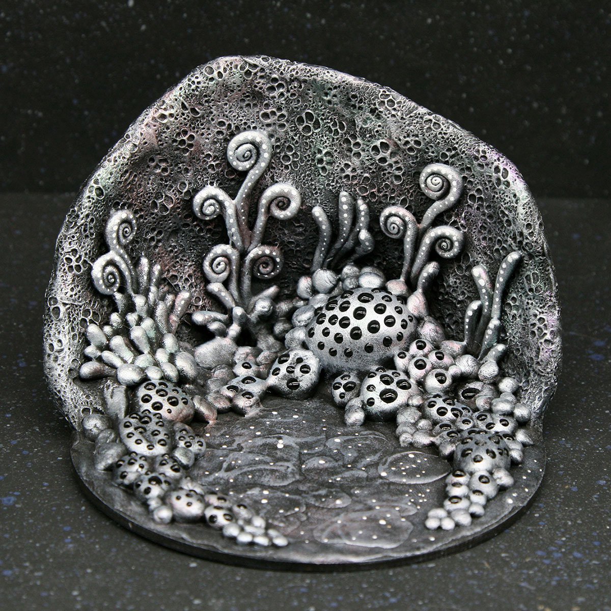rainbowmarleo's tweet photo. Fantasy black moon with black flora. Good as a background for white miniature characters.

https://t.co/OdR4hjezhz

#miniterrain #miniatureterrain #miniaturelandscape #minilandscape #void  #landscape #photobackground #miniature #ashworld #blackhole #blackgrass #blackweed https://t.co/1hzUC3oUWH