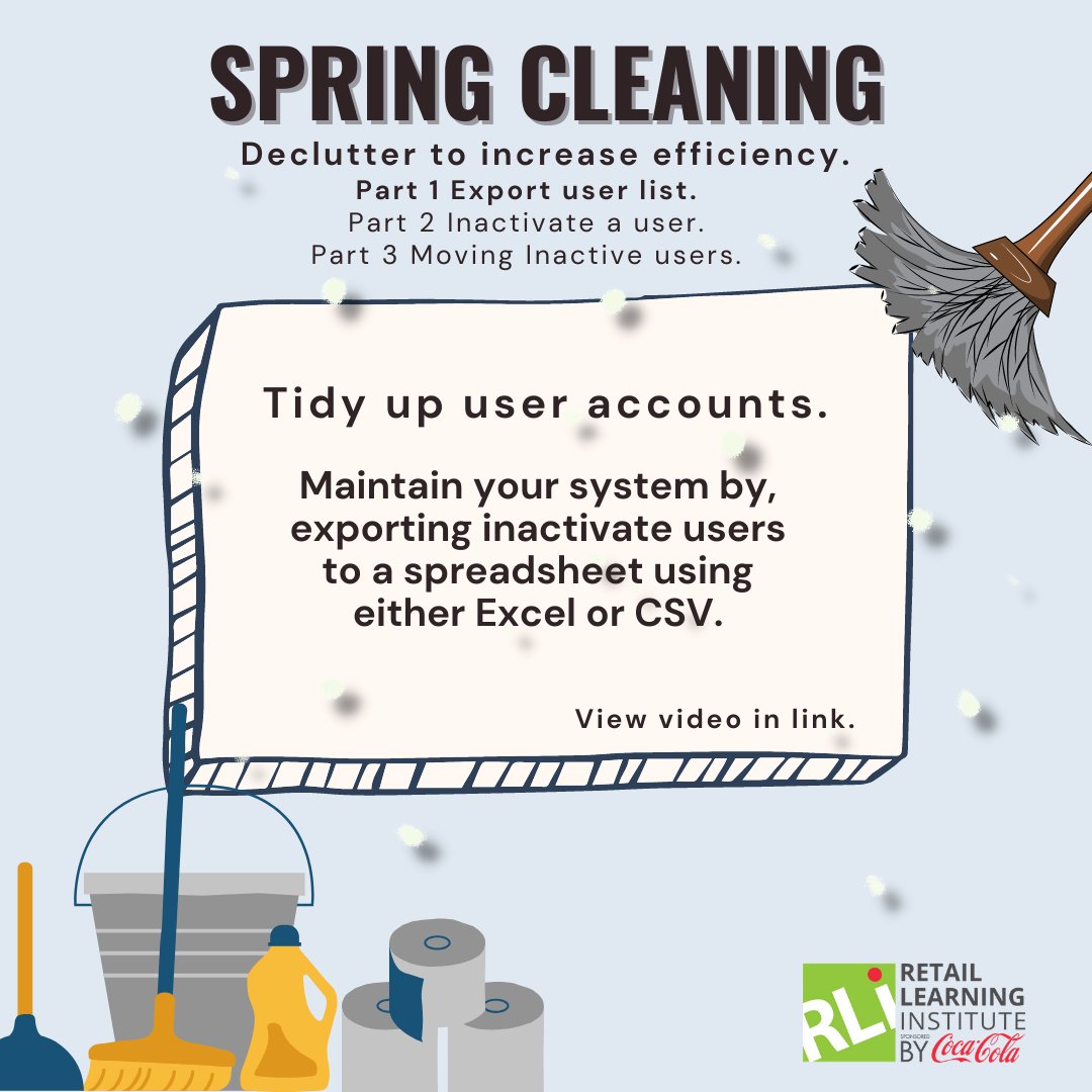 We have created a "Spring Cleaning" series that focuses how to optimize your efficiency. In the 1st part we will focus on "inactive users". Follow us to stay up to date on our system tips, today. 🌺 #ThursdayMotivation #grocery #Chicago 

Video: buff.ly/3oQAKxj