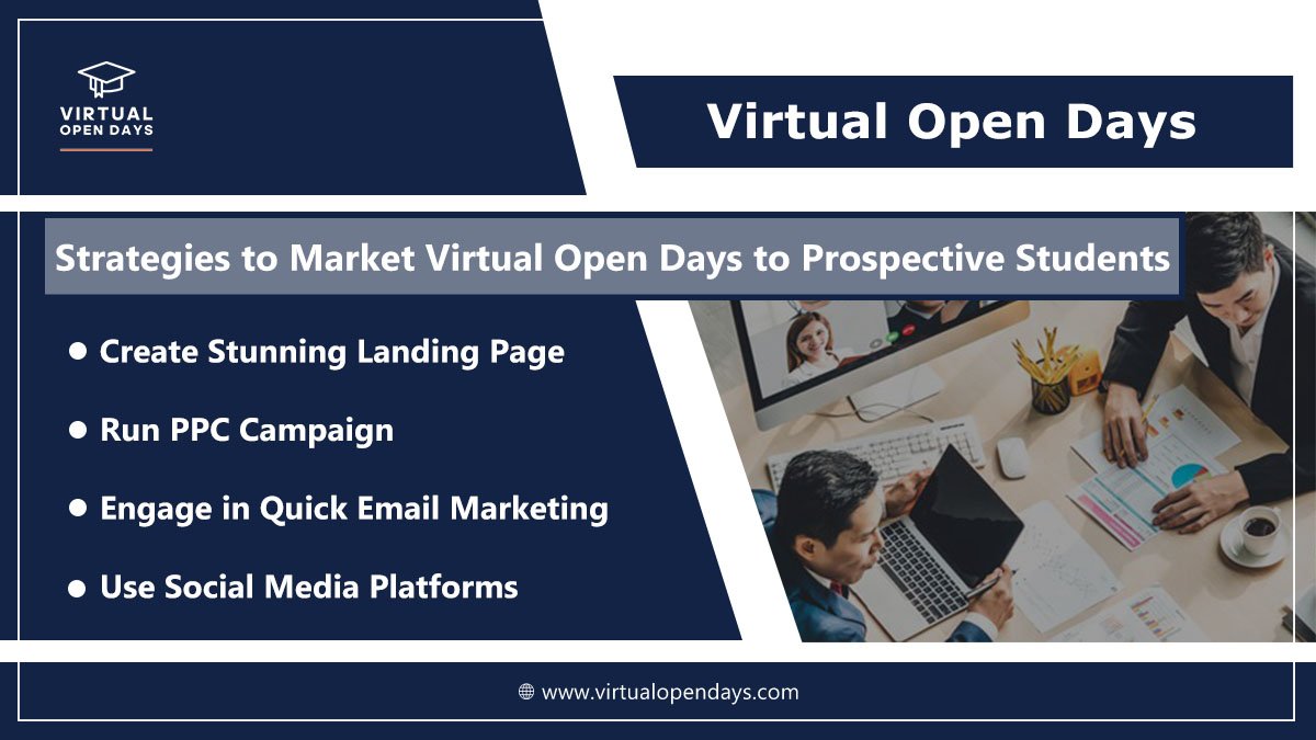 virtual_days's tweet image. Are you excited to market your next Virtual Open Day? Follow these marketing strategies to ensure the success of your event.
#digitalmarketingstrategist #socialmedia #eventmarketing #marketingstrategytips #eventbranding #virtualeventslisting #eventlistingsite #virtualopenday