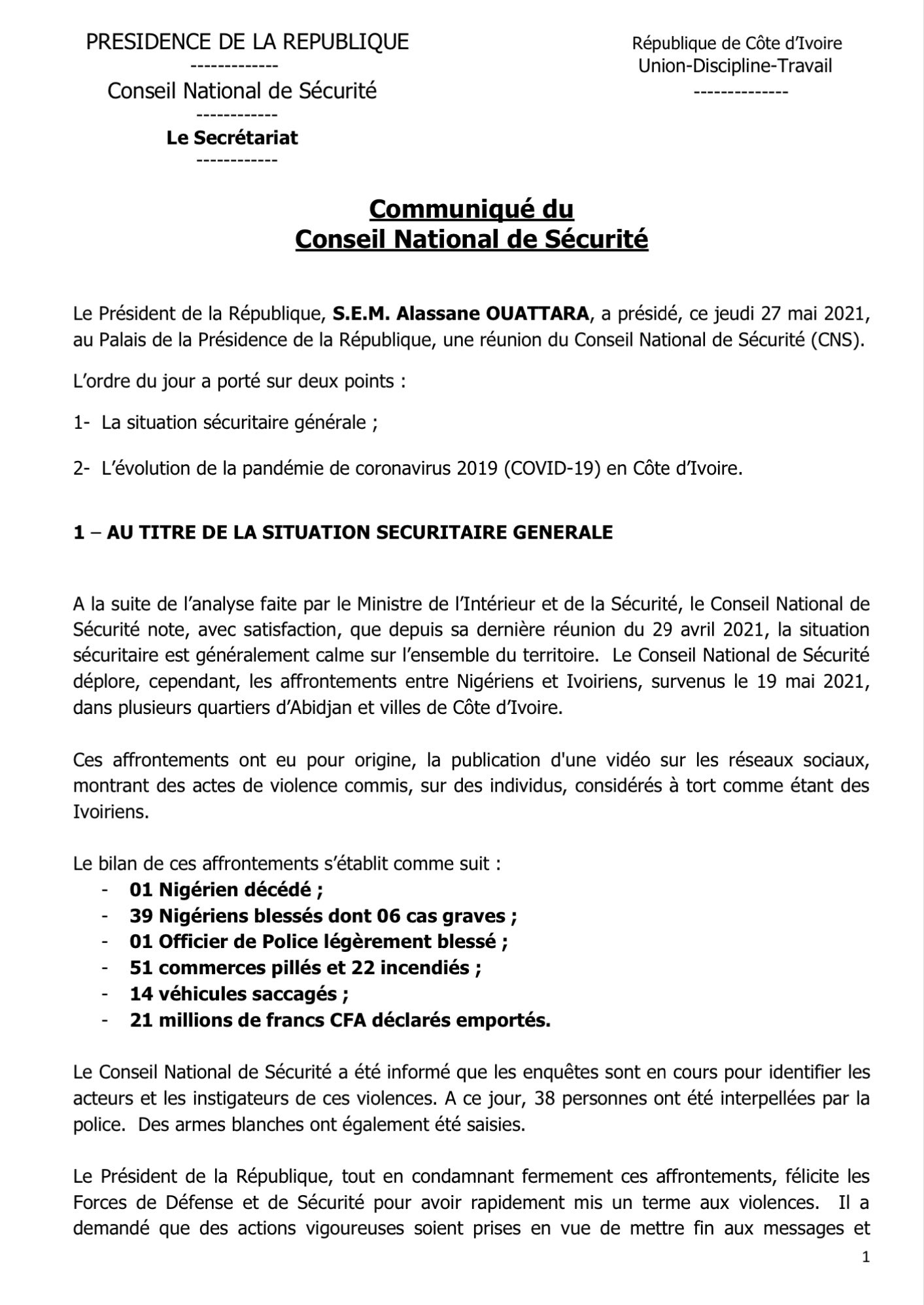 Côte D'Ivoire-Violences Contre Les Nigériens/ Voici Le Bilan Définitif Et Ce Qui Se Prépare