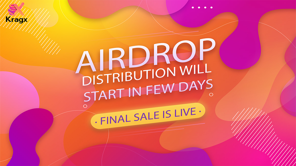 Airdrop distribution will start in next few days 
Currently final pre sale round is ongoing with 5% discount.
Current price is 1 KRX = 0.2$
If you want to buy you can visit here:
kragx.io/sale/register 
#KRAGX #KRX #DeFi #NFTs