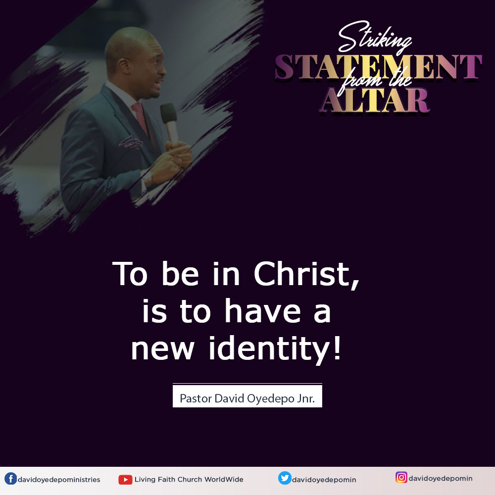 WinnersWLD's tweet photo. Now that you are in Christ, you have a new identity which should produce a new reality in your life! https://t.co/1QY2C0gKpv