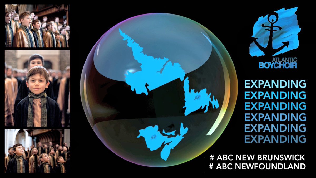 BoyChoirNL's tweet photo. The Atlantic BoyChoir is growing and getting ready to bounce back to a stage near you. We are pleased to announce expansion into New Brunswick and a thrilling experience ahead for young singers throughout Atlantic Canada. https://t.co/unCMBCFCeh