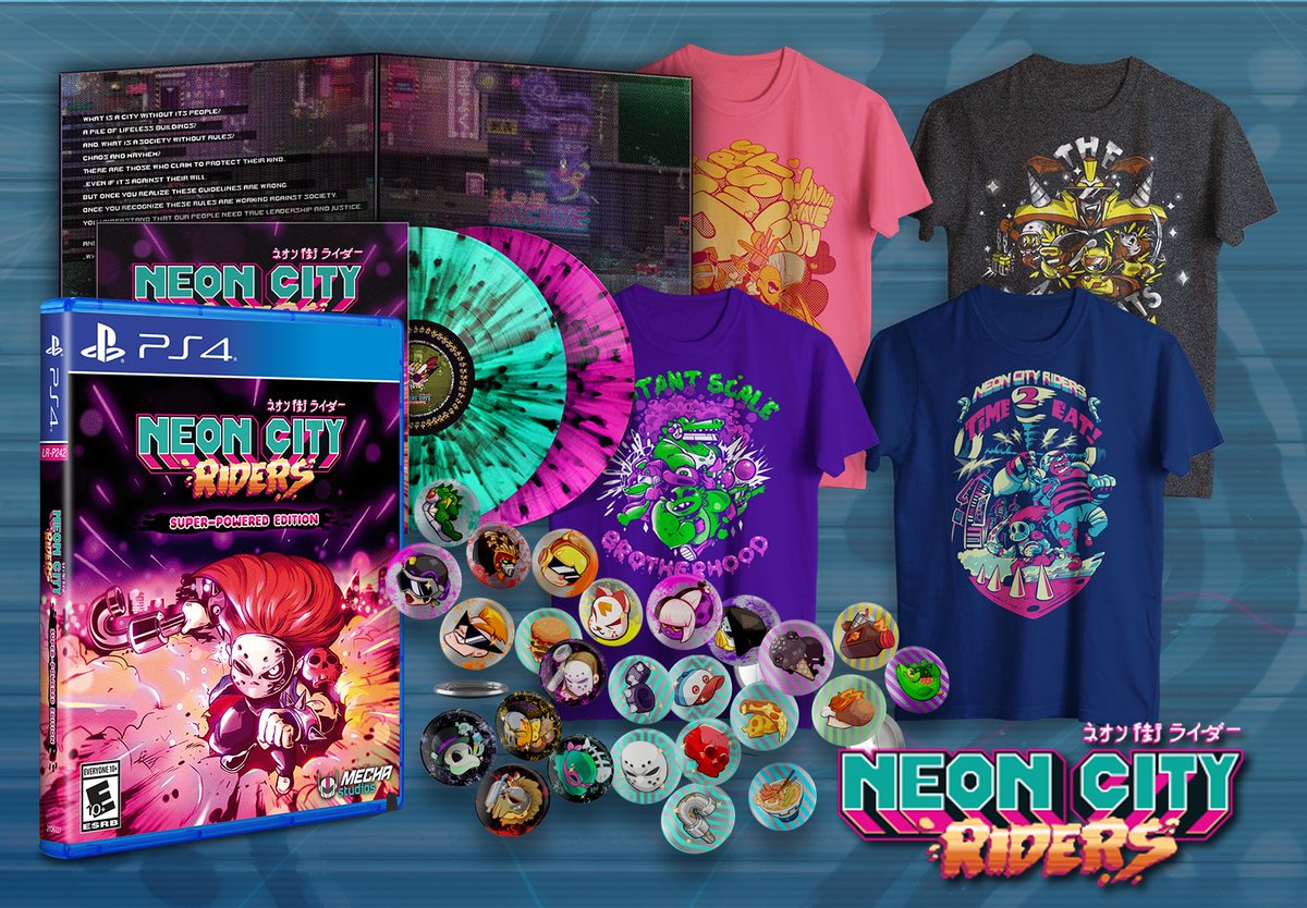 ¡Nuestra nueva tienda oficial ya está disponible!
¡Por fin! Conseguimos las últimas copias físicas de Neon City Riders junto con su OST en viníl y lo celebramos poniendo a la venta un paquete de edición especial.
¡Consigue tus productos oficiales: shop.mechastudios.com !