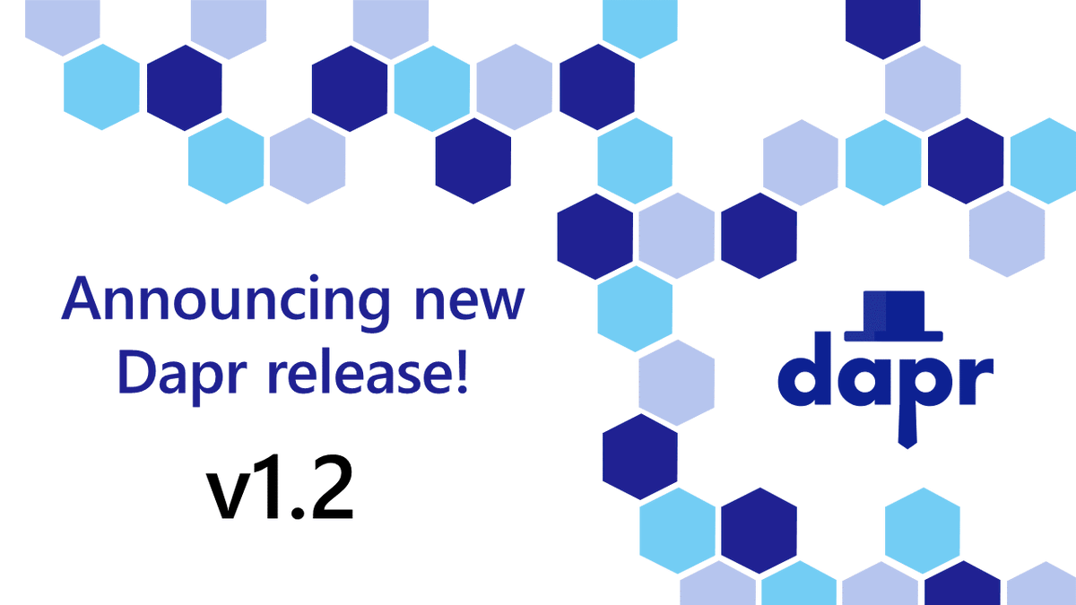 daprdev's tweet photo. 📢 We are excited to announce the release of Dapr v1.2! 🎉

Learn all about our new features and how to upgrade in the release notes: https://t.co/5ULeWVCFcl

Thank you to all the community members who have contributed to this release! 🙏 https://t.co/O3sO3fslCr
