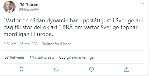 vpressfeldt's tweet photo. Sverige ligger med sina 1,2 dödade per 100 000 i Europas lägre del. Vi har ungefär samma siffror som Danmark. Vi ligger under Finland och betydligt under de baltiska staterna. Snittet i EU är 3, alltså mer än det dubbla i Sverige. https://t.co/cF69dIJGhU