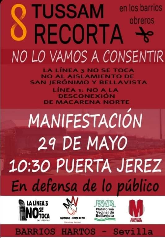 Vecinos, os esperamos el sábado para reclamar un buen servicio para nuestro barrio.
@Linea3Tussam #SevillaHoy #linea3 #Sanjeronimo @Plataformaveci3 @LaBarzola_SVQ @DistritoVecino @Vecinos3Huertas