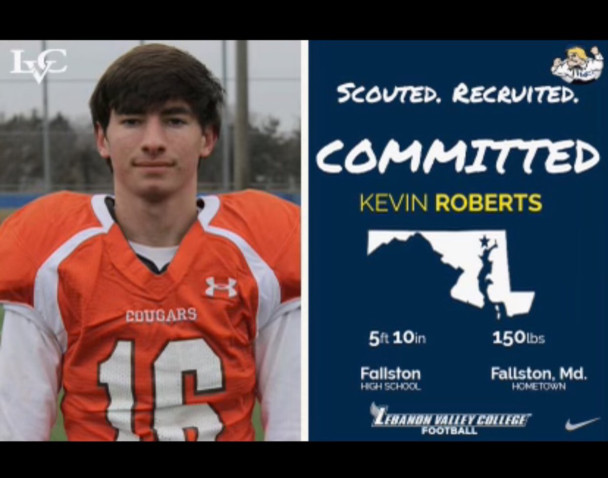 kevinroberts_16's tweet photo. Excited to announce I have committed to Lebanon Valley College...thank you @LVCFootball @BrendanYetter for this opportunity! #GoDutchmen https://t.co/Jy22UQQiHq