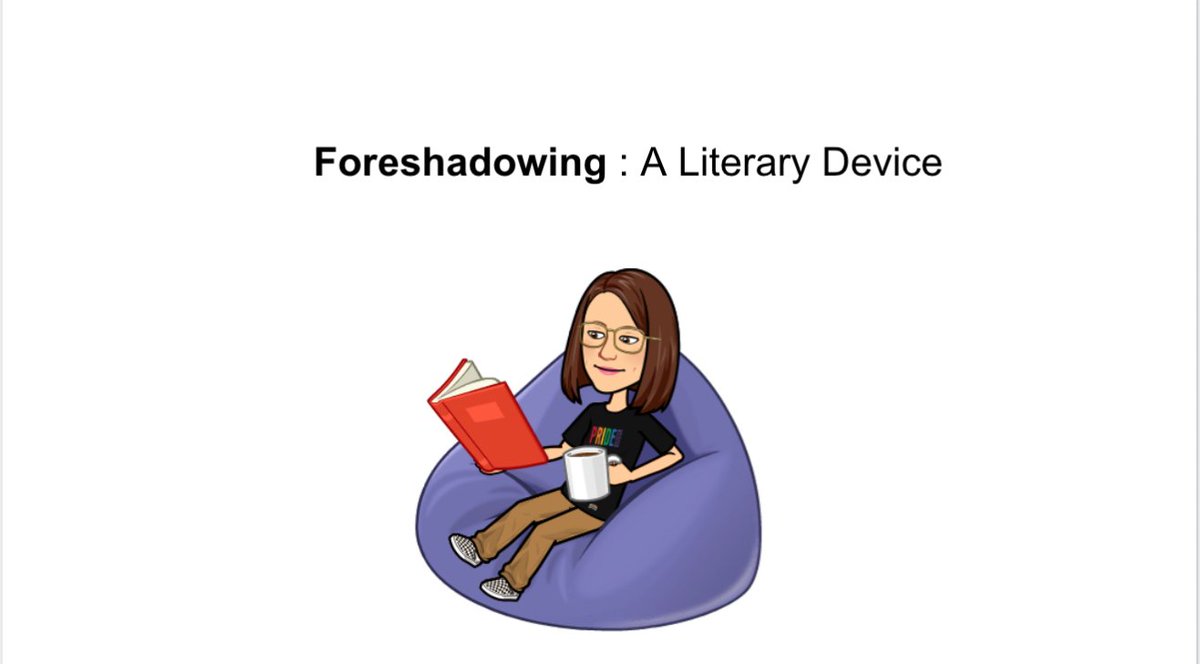 DejongeSusan's tweet photo. A mini lesson on the use of foreshadowing as a literary device to create suspense and tension in Class 6S Success today. Fictional narratives rock! #literacy #WritingCommunity https://t.co/qx0dDuLV66