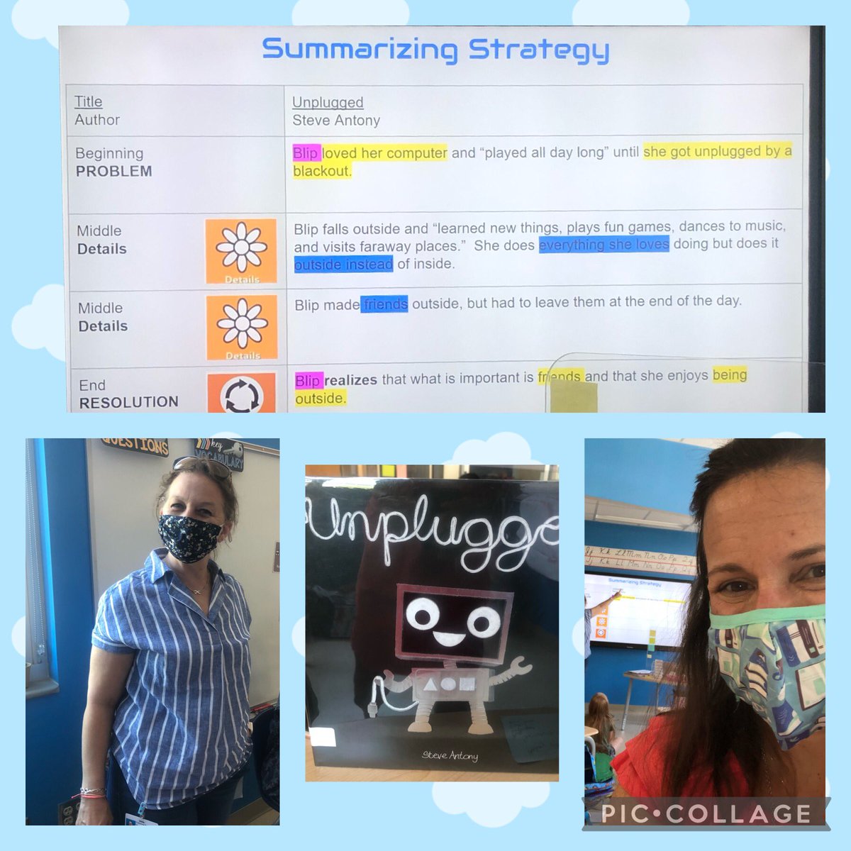 abgerman's tweet image. Another successful #summarizing lesson with Ms. Delgado‘s class today as we refine our skills through a fun and powerful story where we examine #ChangeOverTime and #Details in order to identify conflict and resolution. #Unplugged