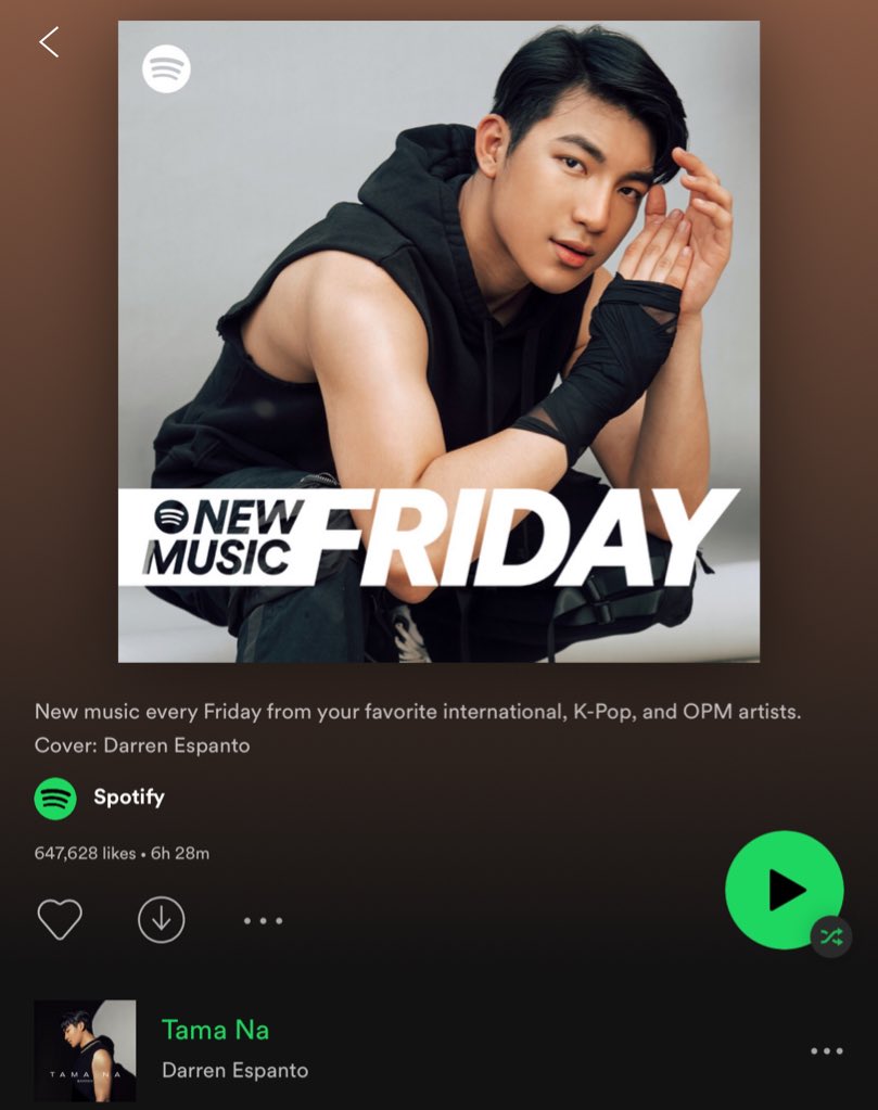 UMG_PH's tweet photo. @Espanto2001 ON THE COVER OF SPOTIFY’S NEW MUSIC FRIDAY PHILIPPINES @Spotify_PH #DarrenTamaNa https://t.co/JdfBR1wVHe