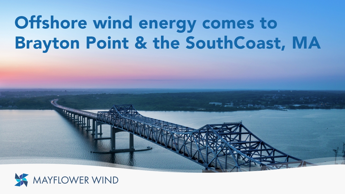 SouthCoastWind's tweet photo. Mayflower Wind to develop grid connection for offshore wind at Brayton Point, MA. For more info visit https://t.co/kTt4OYsgEg #offshorewind #MayflowerWind https://t.co/26AjHw5QjA