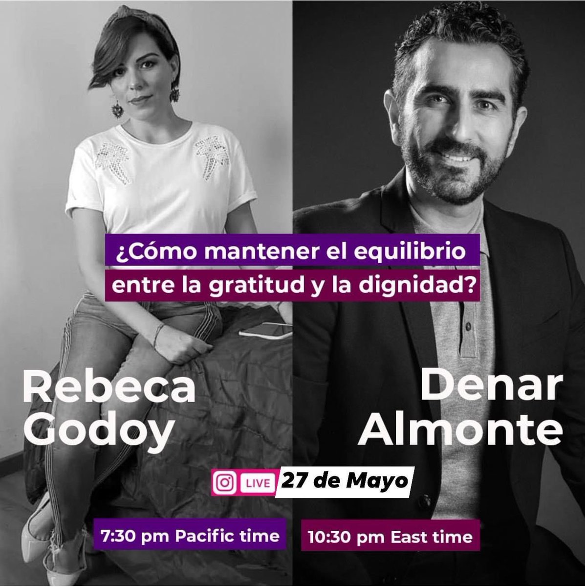 En vivo hoy por Instagram @rebecagodoyr y <a href="/denaralmonte/">Denar Almonte</a>