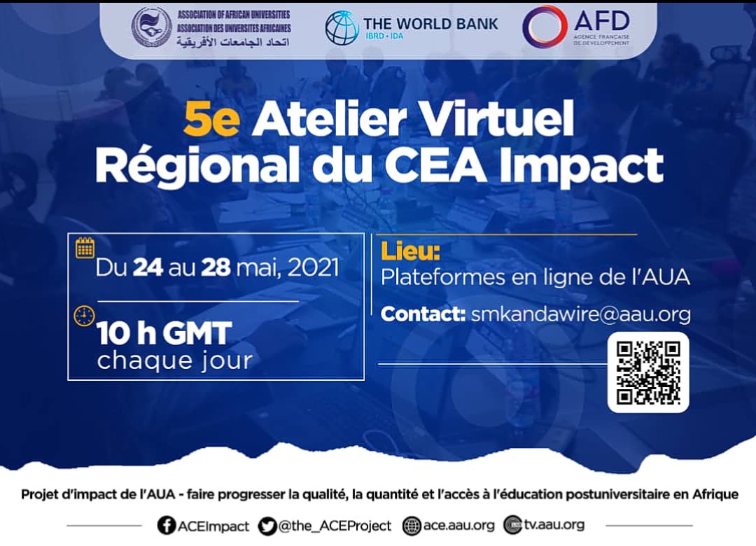 Les travaux sont terminés pour le compte de ce Jour 3 du 5è Atelier Régional du #CEAImpact. Restez connectés sur nos pages pour suivre les activités du dernier jour, demain 28 Mai à partir de 10h GMT.

#CEAImpact
<a href="/the_ACEProject/">Africa Higher Ed. Centers of Excellence-ACE Impact</a>
<a href="/AAU_67/">Association of African Universities</a>
<a href="/cersatogo1/">cersa-togo</a> <a href="/CervidaDounedon/">Cervida - Dounedon</a> <a href="/CermeTogo/">Cerme Togo</a>