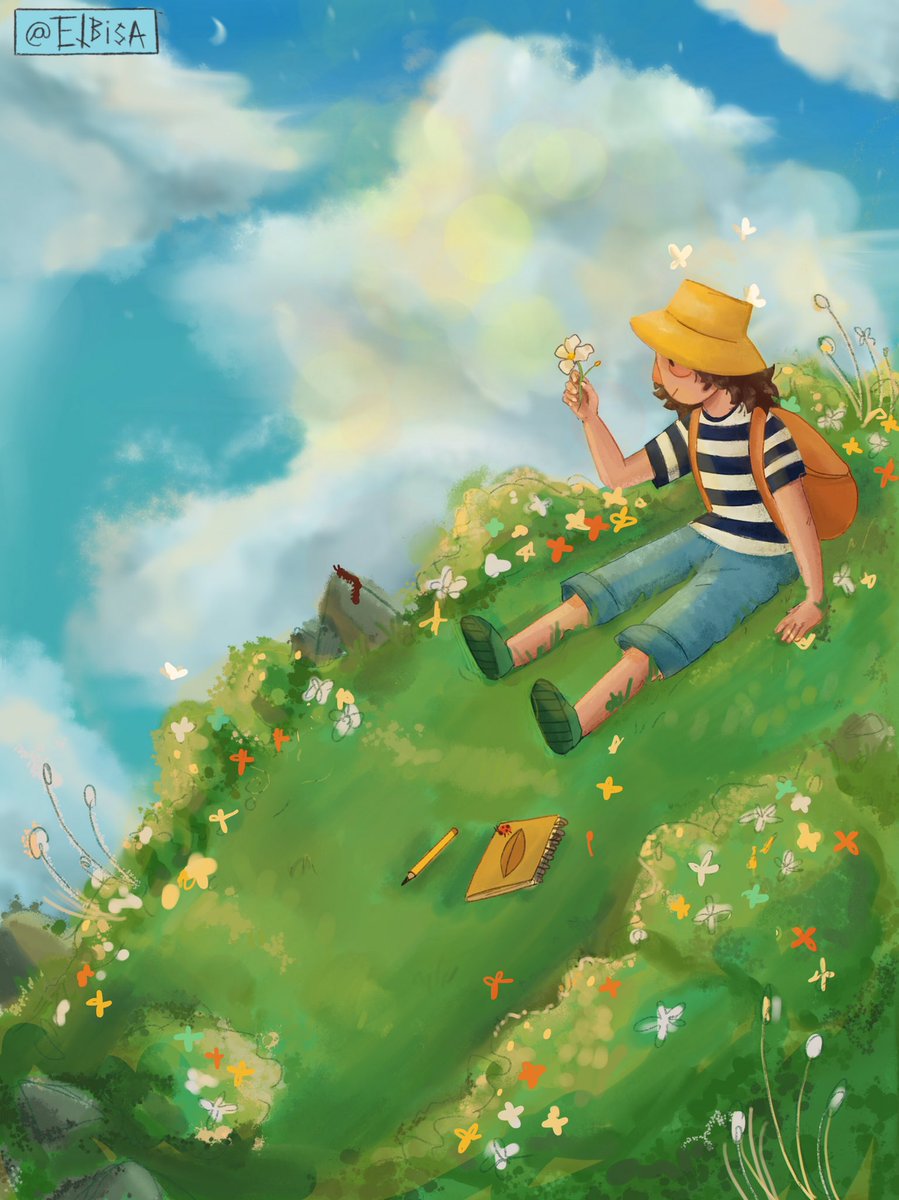 Elbisa4's tweet photo. 📌 #PortfolioDay hola soy Fran !Ilustradora argentina , soy artista digital y me encantan los paisajes coloridos y la ilustración infantil  💚💕💛 https://t.co/ZCISfA26nG