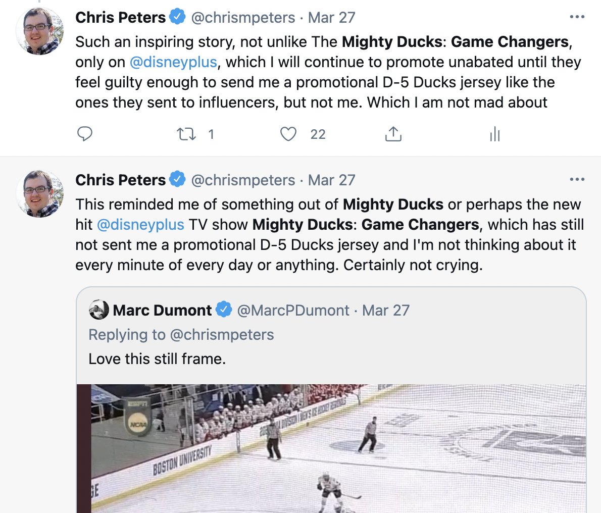 chrismpeters's tweet photo. Believe in your dreams. Ducks fly together. WE DID IT. #MightyDucksGameChangers https://t.co/0LxeOSWSxf