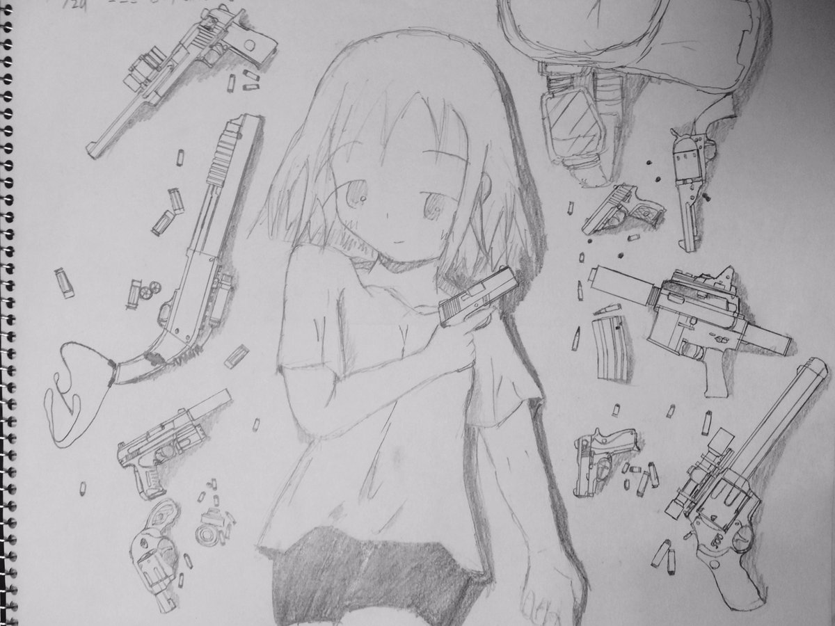 僕が武装jkだったころに描いた武装jk絵。 