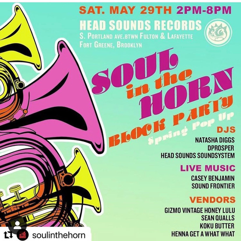 @soulinthehorn @natashadiggs block party 💐💐💐 I’ll be here selling tees 🌼