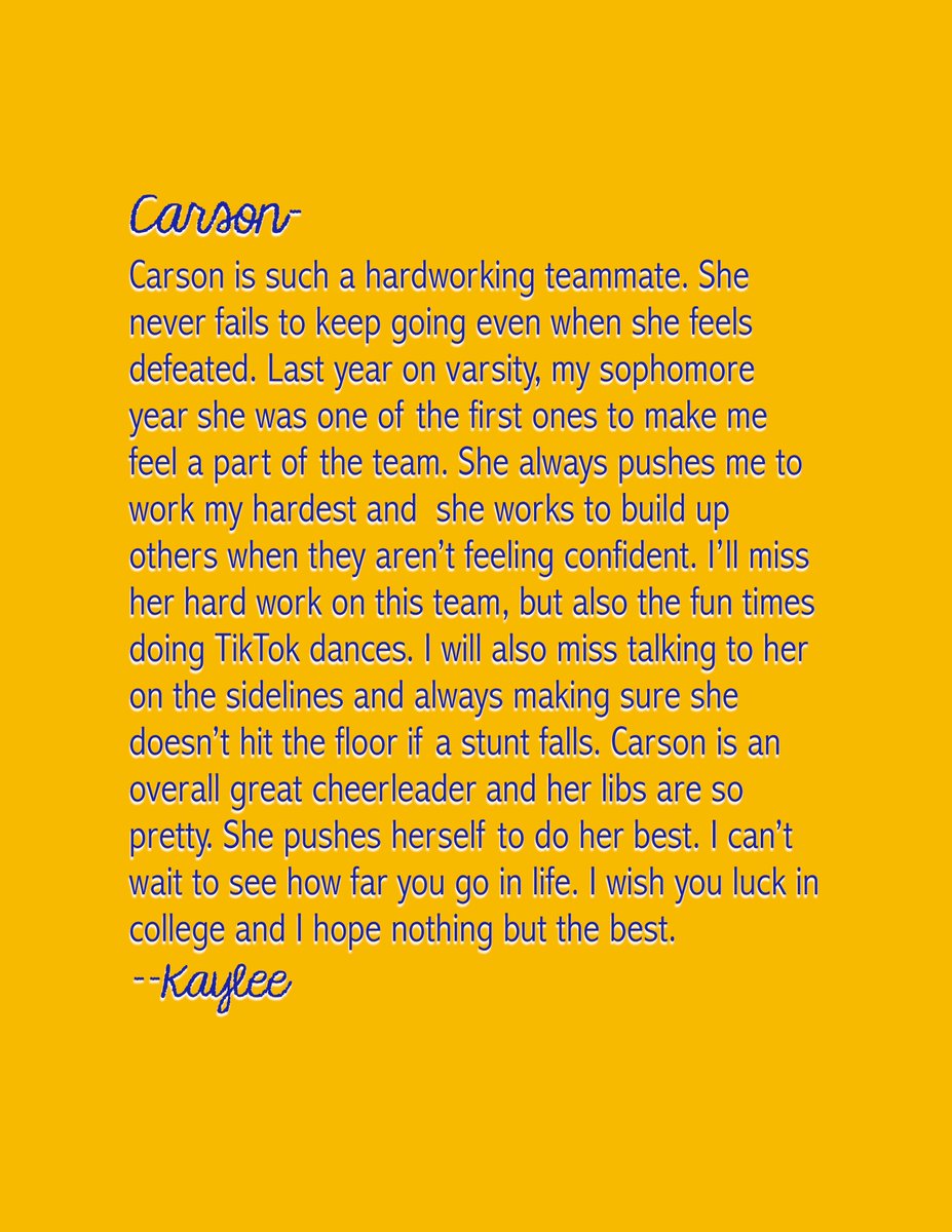 Senior Carson Patterson