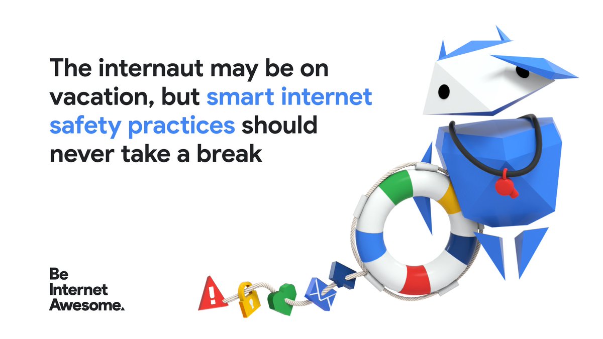 Students might be starting summer vacation soon, but internet safety should never take a break. Share the #BeInternetAwesome Families page with your students' guardians so they can practice internet safety all summer long: goo.gle/34Vro9H