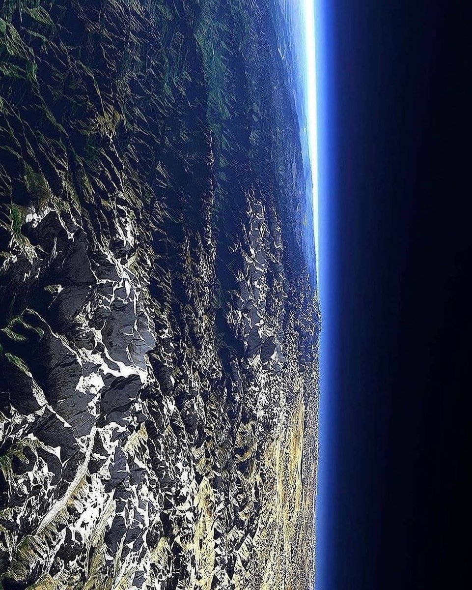 Himalayas as seen from the International Space Station.