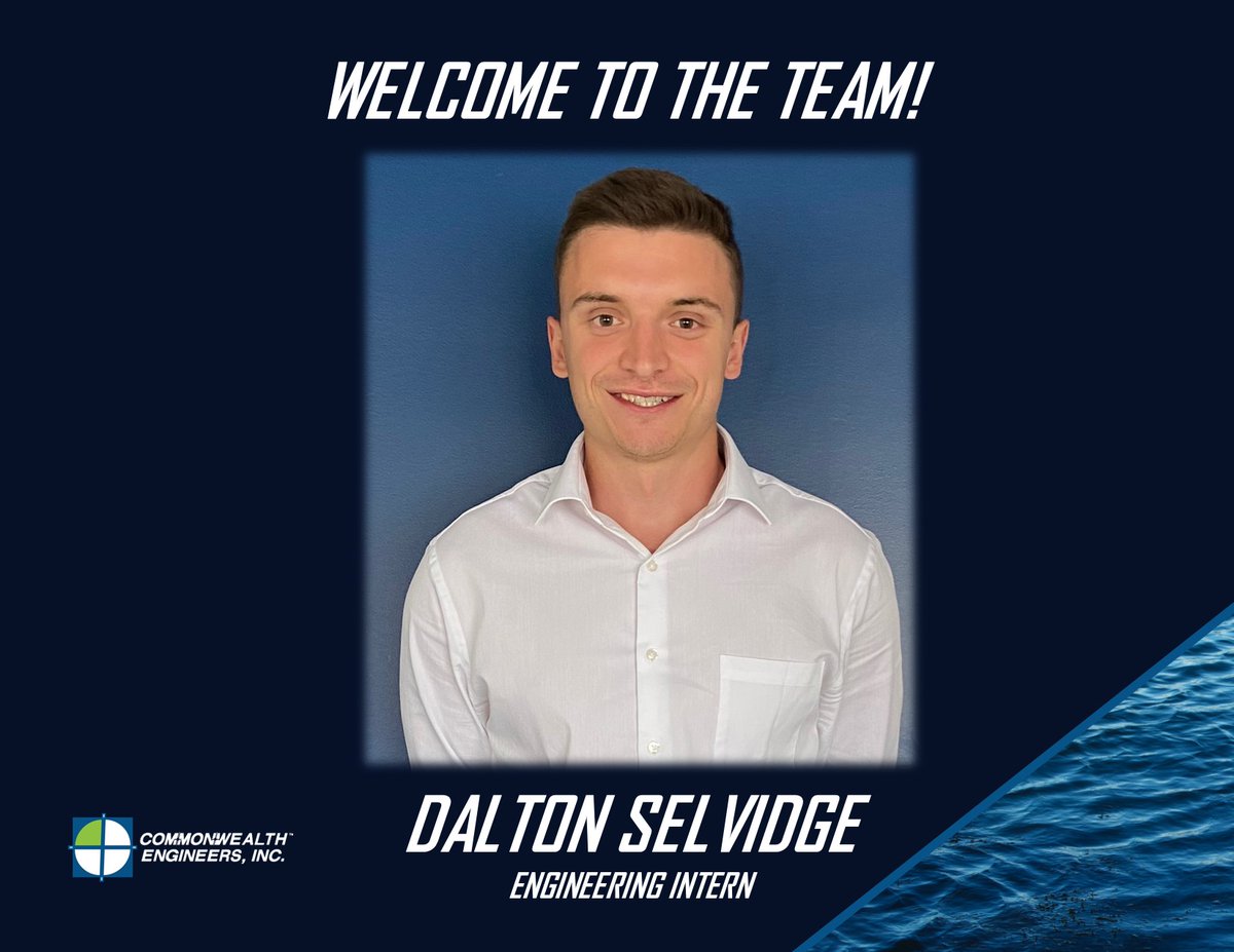 CommonwealthEng's tweet photo. Please join me in welcoming Dalton Selvidge to #TeamCommonwealth! Dalton previously interned with us last summer and is now entering the role of Engineering Intern out of our Evansville office. We are thrilled to have him back! #FutureEngineers https://t.co/bKouNOTEhB
