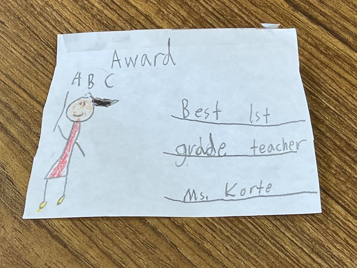 I thought I was the one giving out end-of-year awards, but I also received one from one of my sweet students. <a href="/TWEHowl/">Tom Wilson Elementary</a>