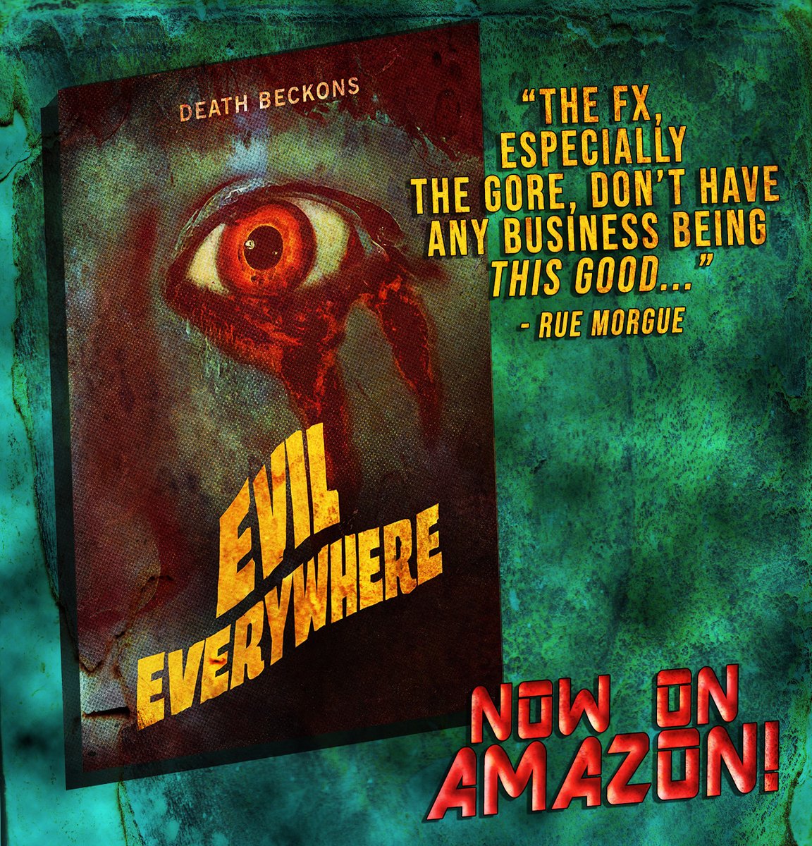 MichaelMordacio's tweet photo. EVIL EVERYWHERE on AMAZON from @WildEyeMovies - my first feature film officially released! With great review from @RueMorgue WOW #indiehorror #grindhouse #indiefilmmaker #diy #horror #NewRelease https://t.co/u8Kc8HXfem