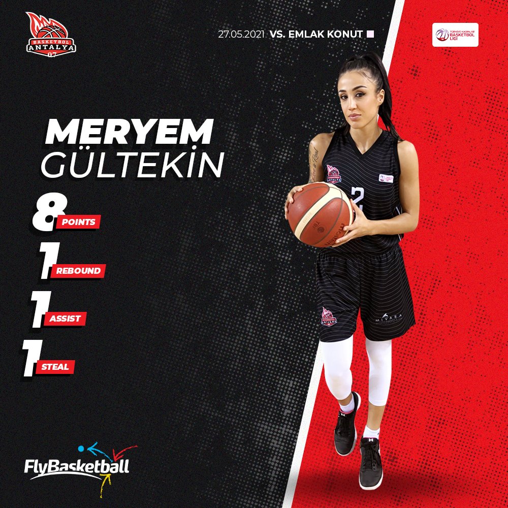 📋 TKBL final serisi ikinci maçında oyuncumuz Meryem Gültekin'in, Emlak Konut karşısındaki performansı. #FlyStats