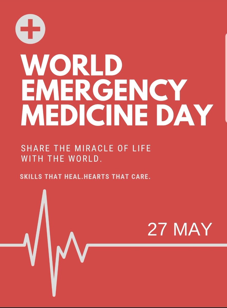 27 May is introduced as #EmergencyMedicineDay and promoted globally. The aim of this day is to unite the world population and decision makers to think and talk about emergency medicine and emergency medical care.  

Shout out to our ED Matron <a href="/PhilcoxKay/">kay philcox 💙</a> on this day!!