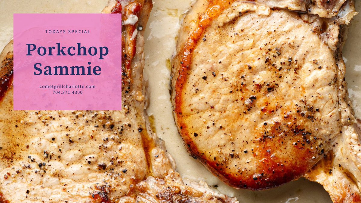 Today’s #dailyspecialclt is a Porkchop Sandwich with lettuce, tomato, mayo &amp; American cheese 🥩 Open for takeout/curbside/delivery &amp; dine in! #eatdrinkclt #clteats #clt #supportlocalclt #dilworth