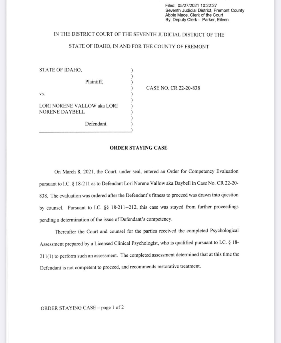 NateNewsNow's tweet photo. Lori Vallow Daybell declared not fit for trial https://t.co/WK8QRhjlR1