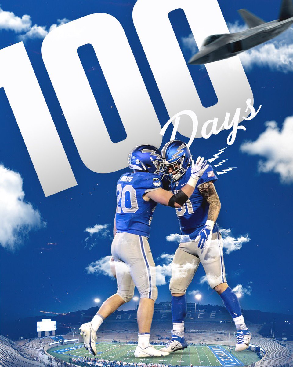 AF_Football's tweet photo. 💯 days until we’re back at Falcon Stadium ⚡️

 #LetsFly | #BoltBrotherhood https://t.co/xzvYiJuMGb