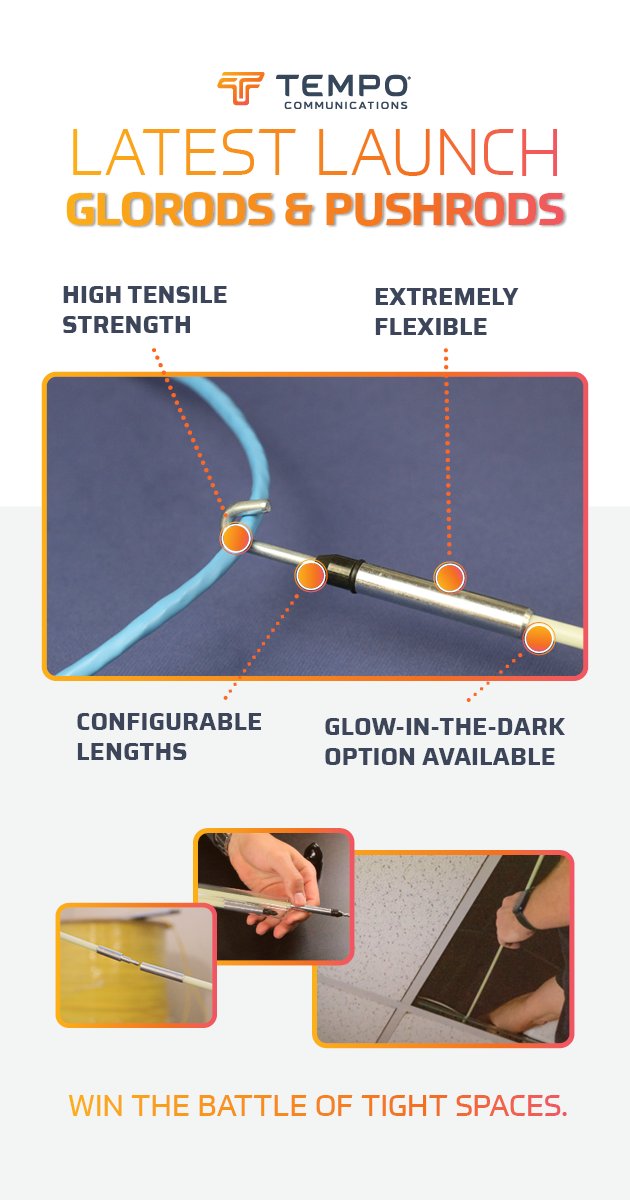 Win the battle of the tight spaces with super strong and flexible PushRods &amp; GloRods, now available from Tempo! To learn more, go to tempocom.com/tempes_cat/vdv…. #pushrods #glorods #electricianlife #electrician #techlife #paladintools #TempoInsider