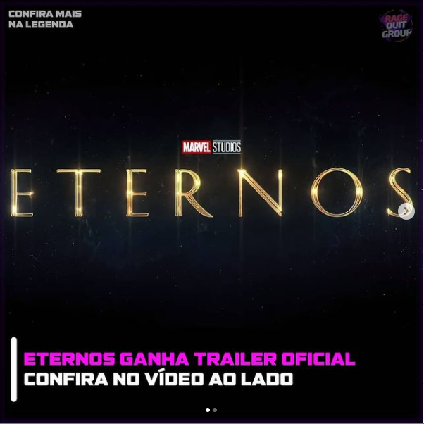 oragequitgroup's tweet photo. A Marvel Studios revelou o teaser trailer oficial de "ETERNOS", confira no trailer ao lado.
Trailer no Insta @ theragequitgroup https://t.co/zaFRVgWgyY