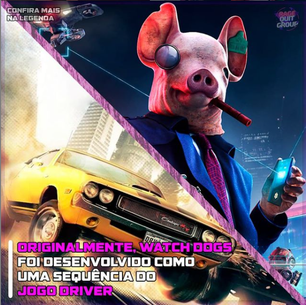 oragequitgroup's tweet photo. Watch Dogs foi primeiramente pensado como o próximo jogo da franquia "Driver", uma série que se baseava em dirigir um carro como um policial, passando por diversas cidades. Por ter sistemas diferentes, como parkour, combate, hacks, etc, logo nova franquia foi criada. https://t.co/Gsw0UjPP1L