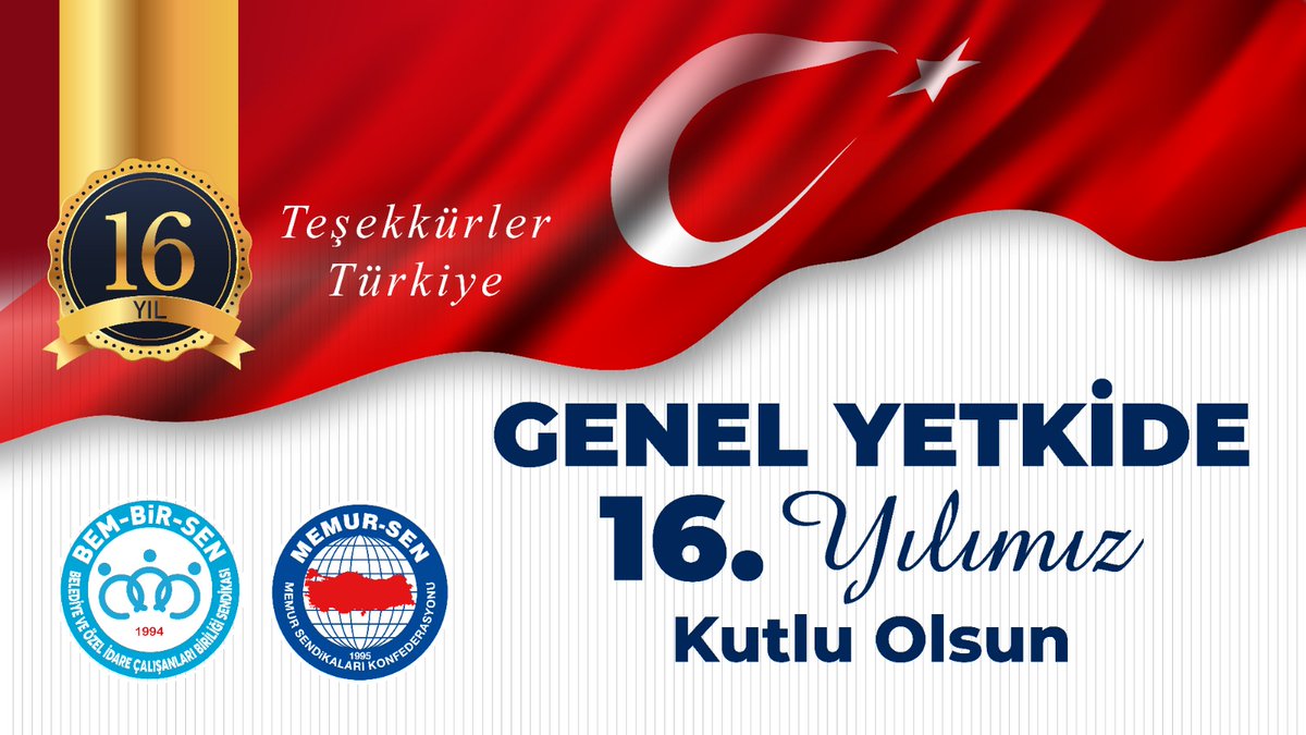 #BEMBİRSENZİRVEDE
Yerel Yönetimler Hizmet Kolu'nda 
Genel Yetkide 16. Yılımız Kutlu Olsun

Bem-Bir-Sen Olarak 2021 Yılı Yetki Tespit Sürecini
16. Kez Açık Ara Farkla Birinci Olarak Tamamladık

TEŞEKKÜRLER BEM-BİR-SEN AİLESİ

#BemBirSenYetkiEminEllerde

⤵️
bembirsen.org.tr/yerel-yonetim-…
