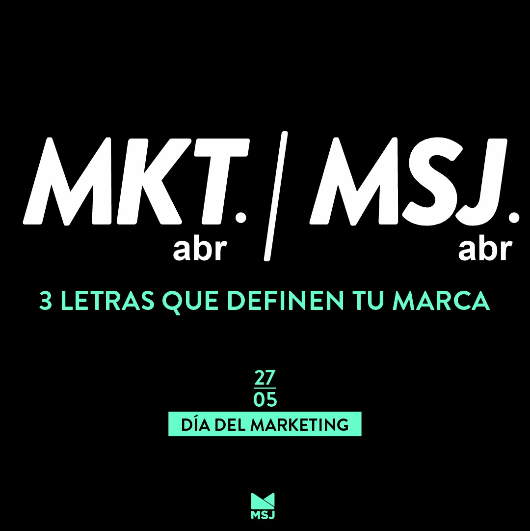Msjpublicidad's tweet photo. No es casualidad que compartamos una abreviatura tan similar.
¡Feliz Día del Marketing!
A todos nuestros colegas, estudiantes y apasionados de está profesión.

#marketing #diadelmarketing #mkt #msj #msjpublicidad https://t.co/jcCogbfBvA