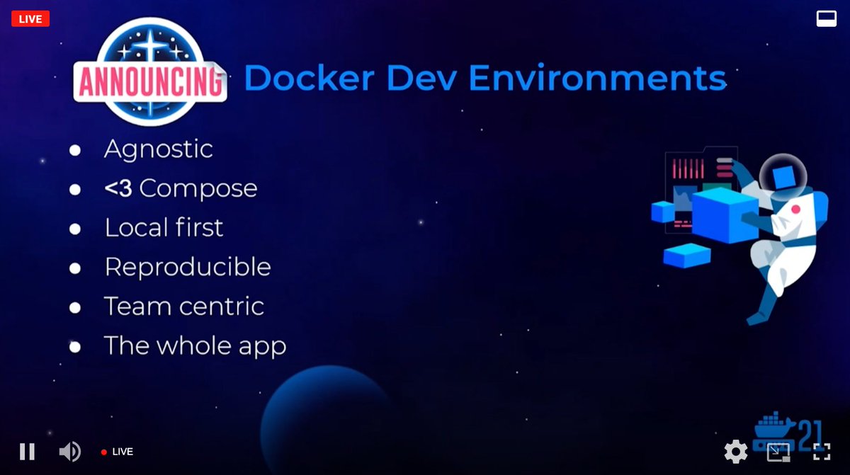 glours's tweet image. So proud to see what we had done with @rumpl the last few months presented by our amazing PO @Nebuk89 during @DockerCon keynotes 🤩