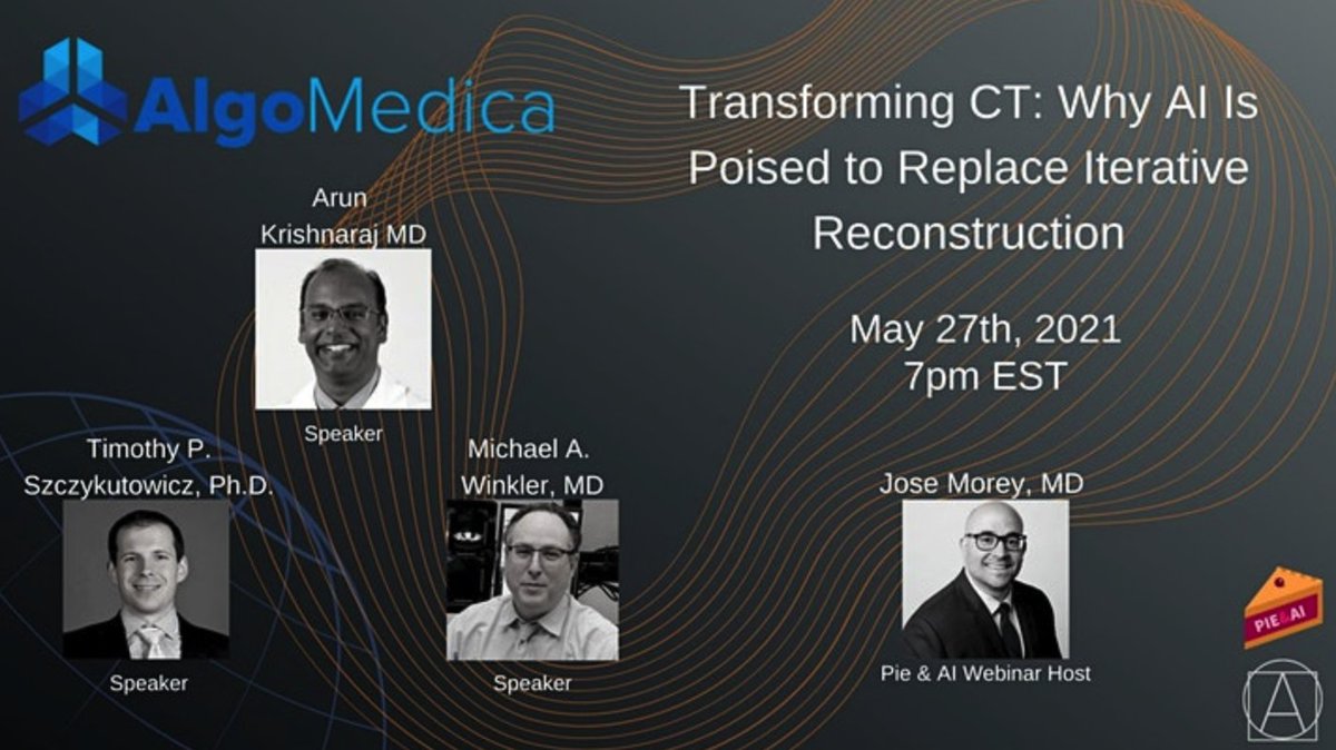 algomedica's tweet image. Today is the day! Join us and our experts in #CTimaging  sharing thoughts about the value &amp;amp; limitations of #iterativereconstruction (IR) &amp;amp; the promise of #AI software &amp;amp; image reconstruction tools to overcome many of the limitations of IR.  ow.ly/mV9550EGdTw
