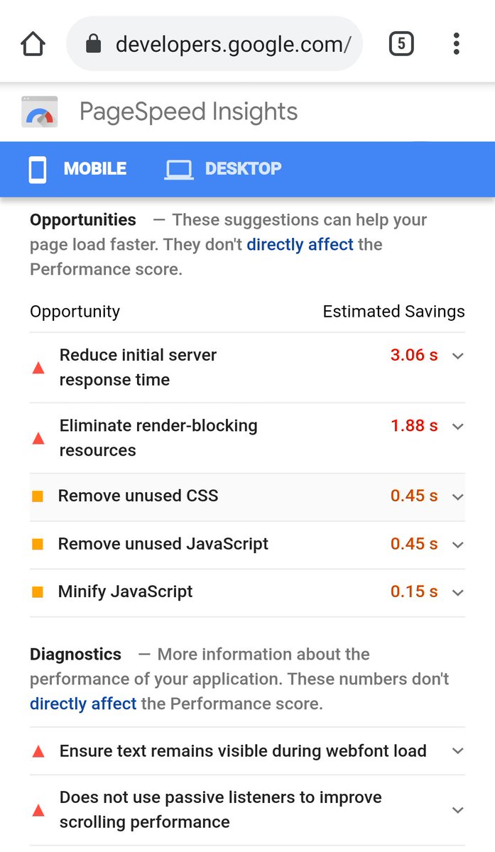 PNahelia's tweet photo. Core Web Vitals 
@corewebvitals #corewebvitals 
#opportunities #diagnostics #serverresponsetime #renderblockingresources https://t.co/jHOHnIWZzu