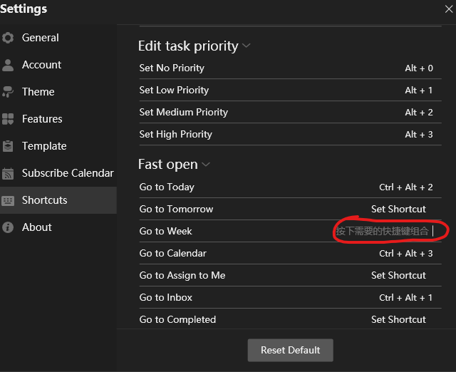 nsomaraj's tweet photo. @TickTickTeam when I tried to set a shortcut key I am seeing these symbols, I can hit some keys and able to set new shortcut. I'm the one seeing these symbol or this a how it's designed to be? 
Platform: Windows https://t.co/rDhg0GEeGe