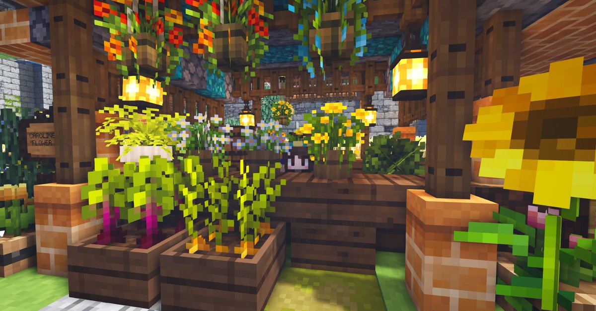 OdoMame8's tweet photo. Stalls! 
. 
Texture Pack:
🍀Mizuno's 16 (1.16.4) 
🍀Mizuno's Invicible Item Frame
🍀Mizuno's CIT Pack (1.16.4) 
. 
. 
#minecraft #minecraftbuilds #minecraftsurvival #minecraftdecorations #minecrafters #minecraftdaily #minecraftstalls #stalls #minecraftjava #flowerstalls #bakery https://t.co/cT7K1N9HMQ