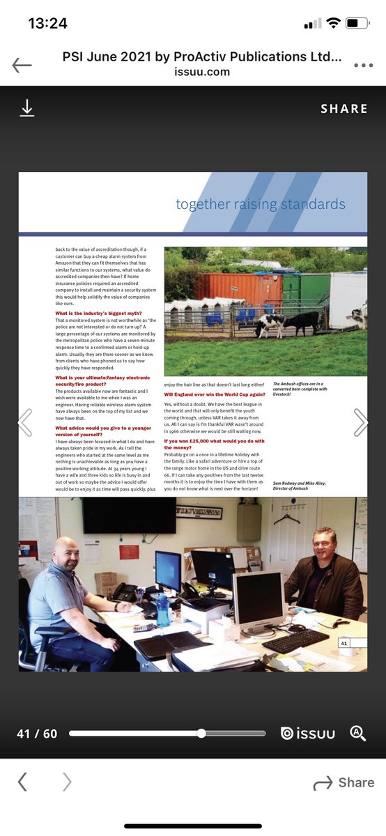 AmbushSec's tweet photo. 🎉Press coverage!! 🗞 

We are pleased to share that we have been featured on @psimagazine June magazine edition - pages 9, 20, 39, 40 and 41 - with our “The Bottom Line” interview, “Meet the Installer” interview, a social media feature and even mentioned on the front page! https://t.co/35CsEbHXf1