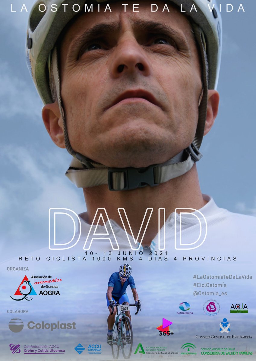 El mes que viene comienza El reto de ciclismo organizado por AOGRA y en el que colabora Accu Granada "Que la ostomia no te pare" David, enfermo de Crohn y ostomizado es el protagonista de este evento que tendrá lugar en junio.